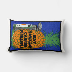 Vintage Hawaiian Pineapple Lumbar Pillow