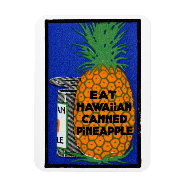 Vintage Hawaiian Pineapple Magnet (Vertical)