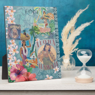Vintage Hawaiian Scrapbook Page: Aloha Plaque
