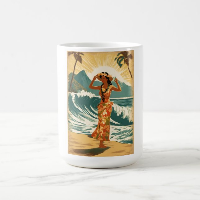 Vintage Hawaiian Travel Honolulu Mid-Pacific  Coffee Mug (Center)