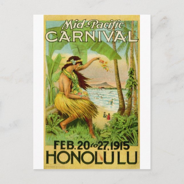 Vintage Hawaiian Travel Postcard (Front)