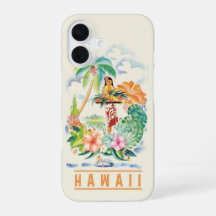 Vintage Hawaiian Travel Poster Phone Case