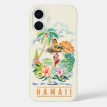 Vintage Hawaiian Travel Poster Phone Case