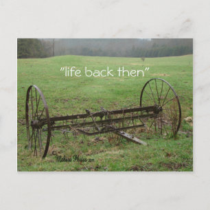 Vintage Hay Rake- customize Postcard