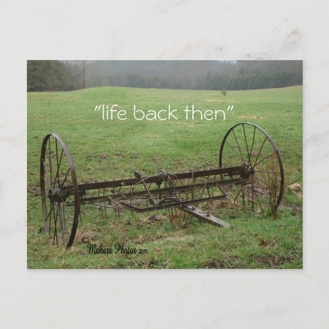 Vintage Hay Rake- customize Postcard (Front)
