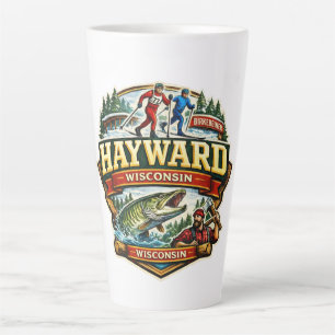 Vintage Hayward Wisconsin Birkebeiner Skiing Latte Mug