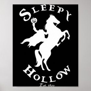 Vintage HeadlessHorseman Halloween Sleepy Hollow Poster