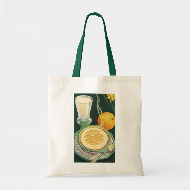 Vintage Health Foods, Beverages, Healthy Breakfast Tote Bag (Front)
