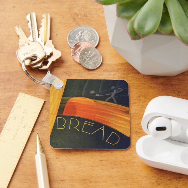 Vintage Healthy Foods, Whole Grain Wheat Bread Keychain (Desk)