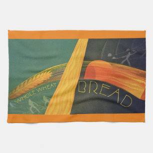 Vintage Healthy Foods, Whole Grain Wheat Bread Kitchen Towel