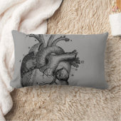 Vintage Heart - anatomy Lumbar Pillow (Blanket)