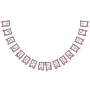 Vintage Heart Birdcage Baby Shower Bunting Flags