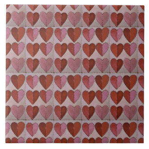 Vintage Heart Pattern Tile