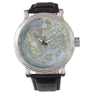 Vintage Heart Shaped Antique World Map Peter Apian Watch