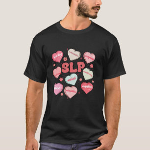 Vintage Heart Speech Therapy Therapist SLP Valenti T-Shirt
