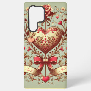 Vintage Heart Valentine's day xoxo Samsung Galaxy Case