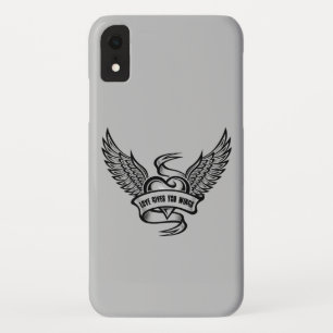 Vintage Heart With Wings, Love Gives You Wings iPhone XR Case