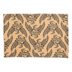 Vintage Heart With Wings, Love Gives You Wings Pillowcase