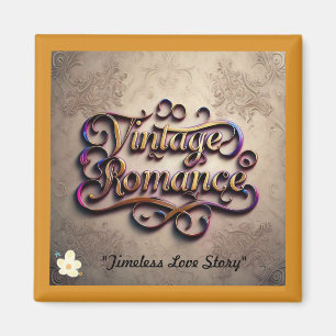 "Vintage Heartbeats Entwined" Magnet