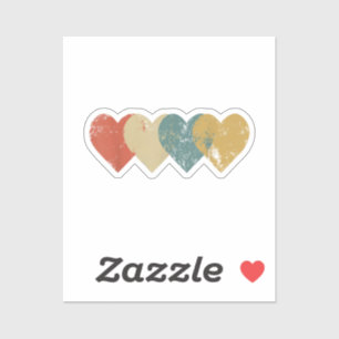 Vintage Hearts Cool Retro Valentines Day Gift for 