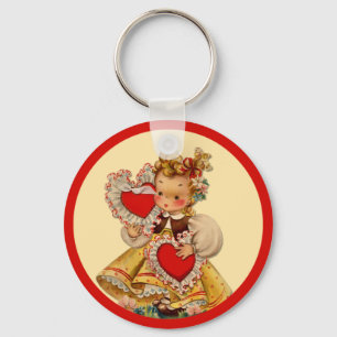 Vintage Hearts Sweetheart Keychain