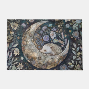 Vintage Hedgehog Forest Floral William Morris  Doormat