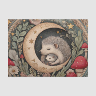 Vintage Hedgehog Forest Floral William Morris Tissue Paper