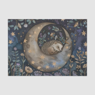 Vintage Hedgehog Forest Floral William Morris Tissue Paper