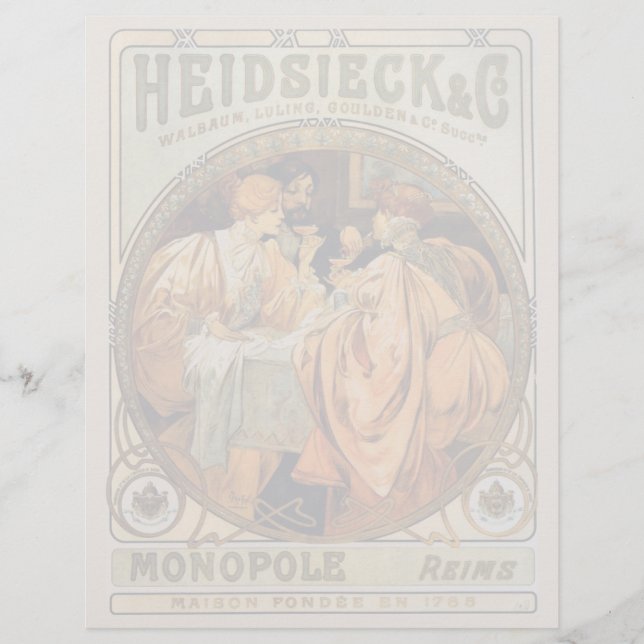 Vintage Heidsieck & Co Monopole Reims Wine Label (Front)