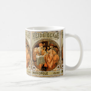 Vintage Heidsieck & Co Monopole Reims Wine Label Coffee Mug