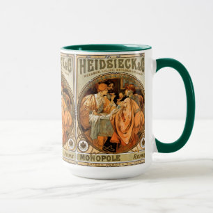 Vintage Heidsieck & Co Monopole Reims Wine Label Mug
