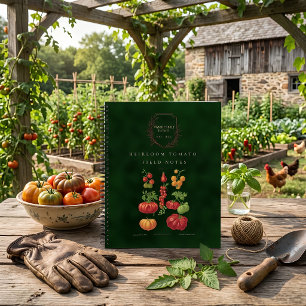 Vintage Heirloom Tomato Botanical Personalized Notebook