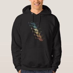 Vintage Helicopter Retro Fly Flying Hoodie
