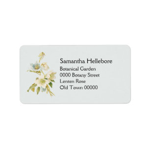 Vintage hellebore address label
