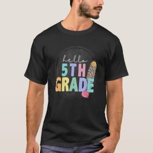 Vintage Hello 5th Grade Teacher Student Crush 5th T-Shirt