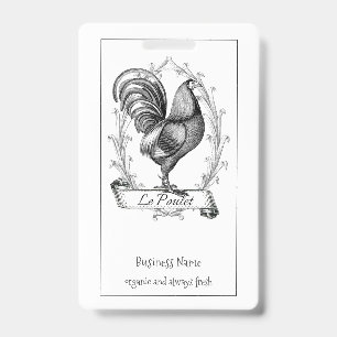 Vintage Hen Chicken Poultry Farm Badge