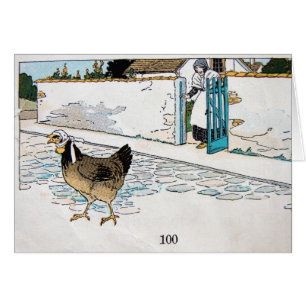 Vintage Hen in a Scarf