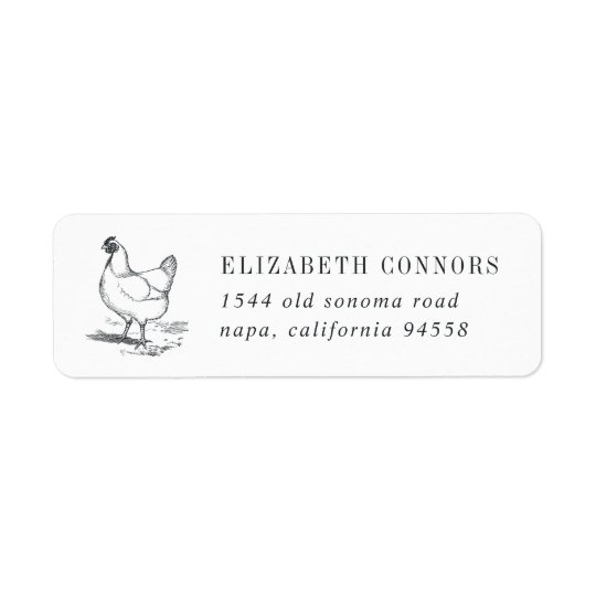Vintage Hen | Return Address Return Address Label