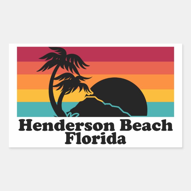 Vintage Henderson Beach Florida Sticker (Front)