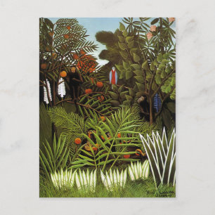 Vintage Henri Rousseau Exotic Landscape Postcard