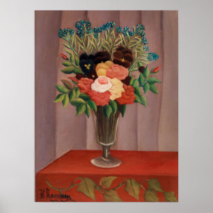 Vintage Henri Rousseau French Floral Cottagecor Poster