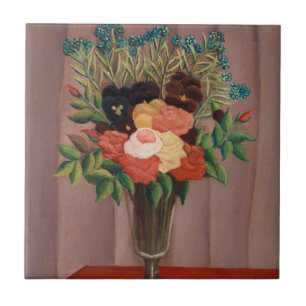 Vintage Henri Rousseau French Floral Cottagecor Tile