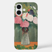 Vintage Henri Rousseau Pink Floral Still Life