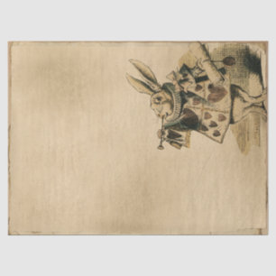 Vintage Herald White Rabbit Alice in Wonderland Tissue Paper