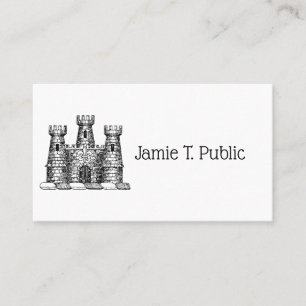 Vintage Heraldic Castle Emblem Coat of Arms Crest Business Card