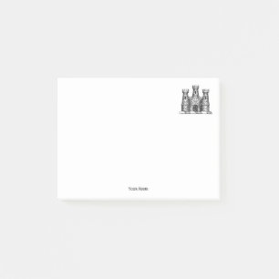 Vintage Heraldic Castle Emblem Coat of Arms Crest Post-it Notes
