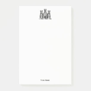 Vintage Heraldic Castle Emblem Coat of Arms Crest Post-it Notes