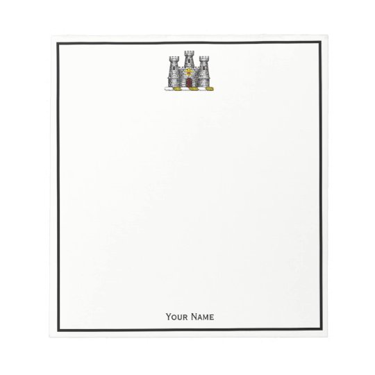 Vintage Heraldic Castle Emblem CoatofArms Crest C Notepad