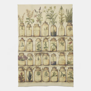 Vintage Herbal Design  Kitchen Towel