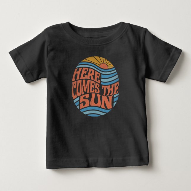 Vintage Here Comes The Sun Baby T-Shirt (Front)
